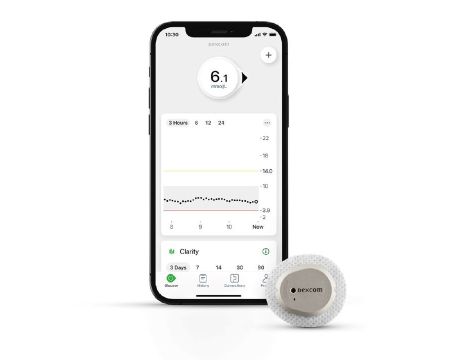 Система мониторинга уровня глюкозы в крови Dexcom G7 со встроенным передатчиком и датчиком,Сенсор 1шт - 2